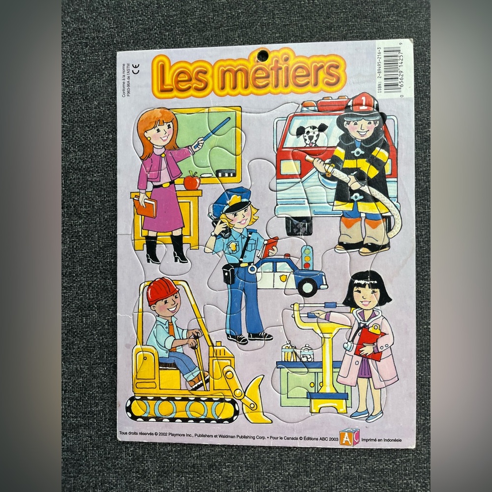 Les Métiers Kids Puzzle Vintage Playmore